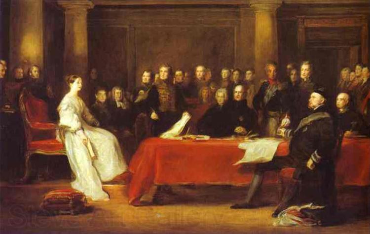 Sir David Wilkie Victoria holding a Privy Council meeting France oil painting art